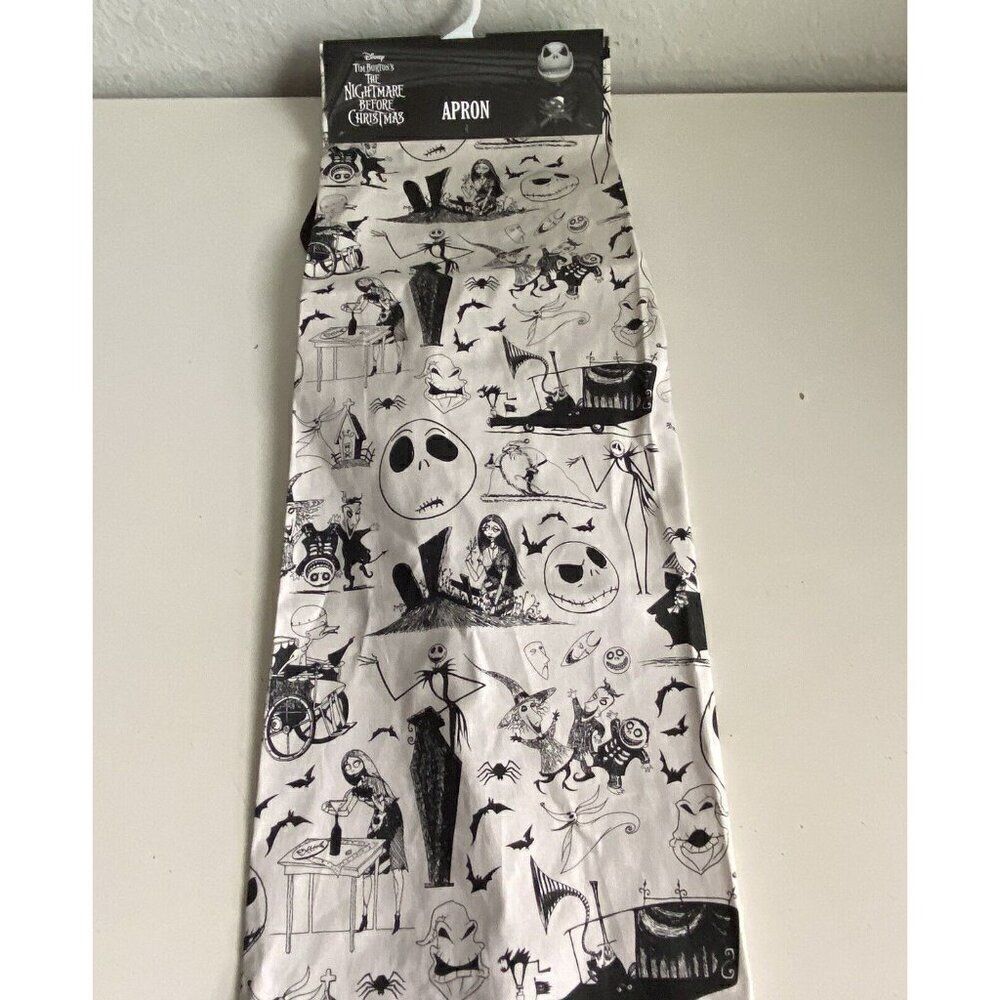 Disney The Nightmare Before Christmas Apron Adult One Size Jack Zero Sally NEW